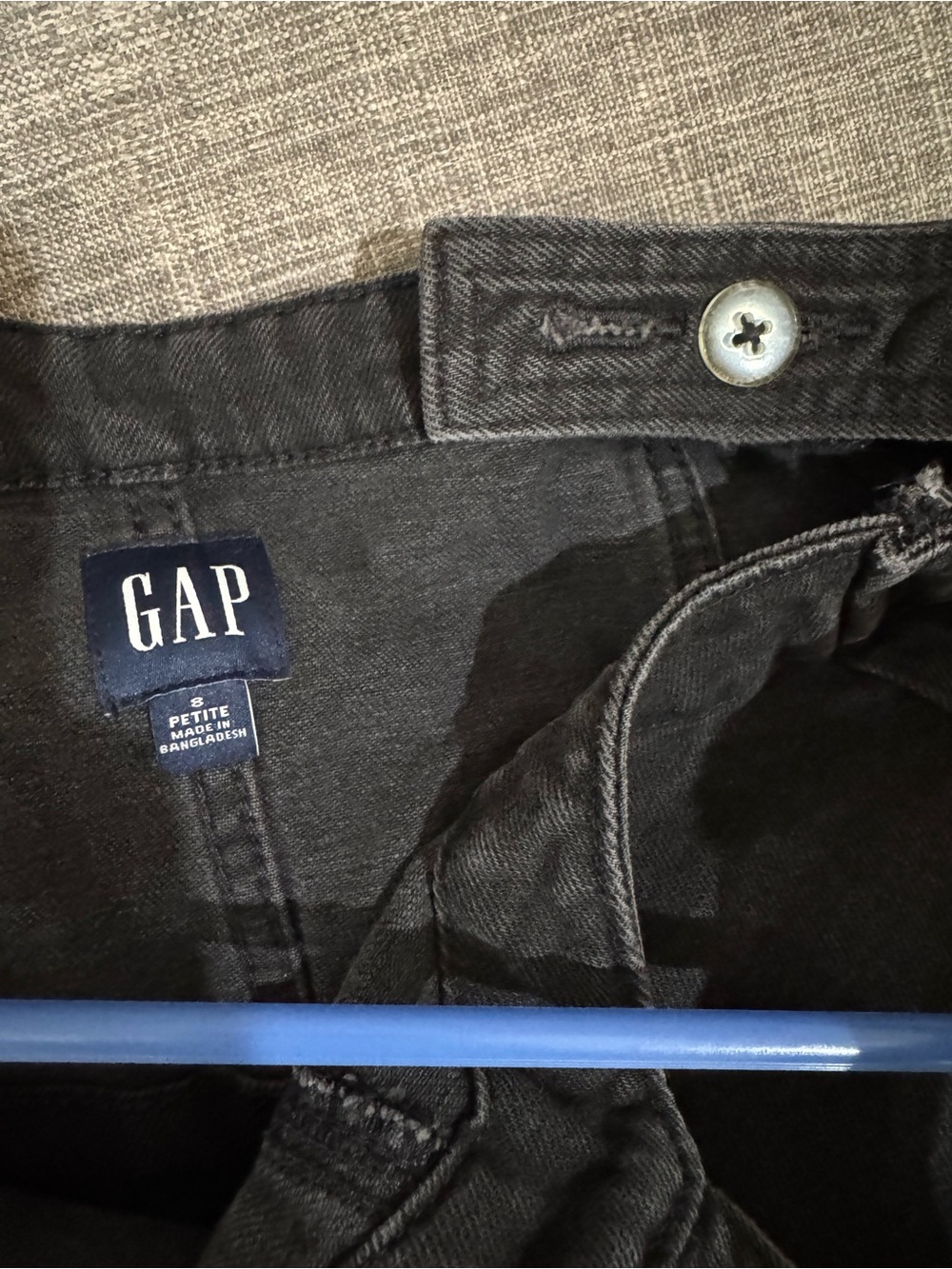 GAP Black 100% Cotton Denim Dress 8P - Picture 5 of 7